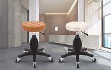 CSQ Sgabello Di Bellezza, Cuscino Addensato Sgabello Rotondo In Pelle Pu Con Ruote Sgabello Per Salone Di Bellezza Da Barbiere Sedia Regolabile In Altezza(Size:34*41-55CM,Color:#11)
