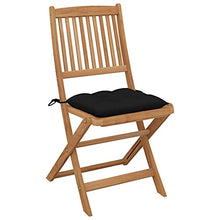 vidaXL Sedie da Giardino Pieghevoli 2pz con Cuscini Massello d'Acacia