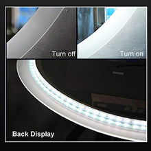 Specchio Bagno Rotondo Illuminato da 60 Cm - Specchio Trucco Intelligente per Camera da Letto A Parete con Interruttore a Sfioramento Luminoso per La Rasatura Cosmetica del Trucco