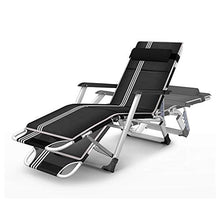 FUFU Sedie a Sdraio Sedia a Sdraio, sedie a gravità Zero Sedie a Sdraio per Esterni Spiaggia all'aperto Sedia reclinabile Regolabile con poggiatesta Supporto 440lbs Nero Pieghevoli