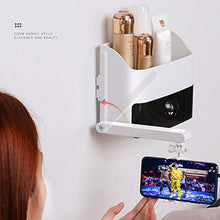 GOYOO Supporto per Telefono a mensola per Comodino con cassetto, per Camera da Letto, Soggiorno, dormitorio,Bianca