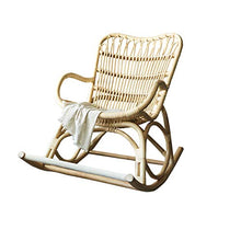 XinQing-Sedia a Dondolo Sedia a Dondolo a Dondolo in Rattan Sedia reclinabile Sedia Lazy Divano Sedia, Nordic, Adatto per Balcone Soggiorno Giardino