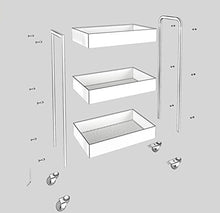 &ripiano di stoccaggio Cremagliera carrello con portaoggetti da cucina rotondo per bambini Scaffale di finitura