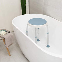 Sgabello girevole Sedia da bagno antiscivolo 6 marce Regolabile in altezza Donna incinta Vasca da bagno anziana Sedia da doccia Sedile Bagno sicuro-Blu