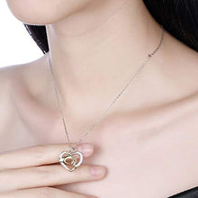 Collana In Argento Sterling, 925 Sterling Argento Mano Nella Moda Stile Zircon Geometrico Cuore Collana Pendente Indipendente, Adatto Per La Festa Della Mamma, Regali Di Anniversario E Regali Di Comp