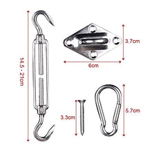WOLTU GZS1221 Kit di Fissaggio per Tende a Vela Accessori di Montaggio in Acciaio Inox