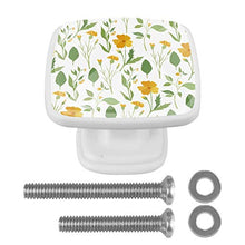 Fumetto di fiori 4 PCS Pomelli per Porta, Pomolo per Mobile, Pomelli per Mobili con Viti, Maniglia per Armadietto, Pomelli per Porta, Pomelli per Cassetti per Porta, Armadio, Cassetto e Credenza