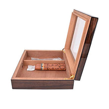 ZYING Humidor for sigari Scatola for sigari in Legno Fatta a Mano Humidor da Tavolo con igrometro e umidificatore, divisore in Cedro for 20-25