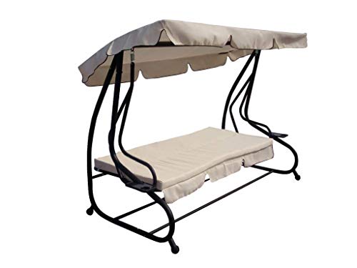 Milani Home s.r.l.s. Dondolo Letto da Giardino con Cuscini per Esterno Portico, Ristorante, Gelateria Bar Hotel Albergo