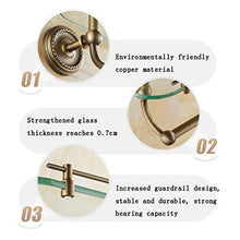 DNSJB mensole da bagno in Vetro Anticato, Porta Asciugamani Interamente in Rame a 1 Piano con mensola in Vetro, 20,8 '' × 4,7 ''