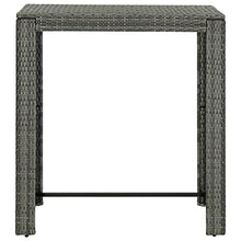 vidaXL Set Bar da Giardino 5 pz con Cuscini in Polyrattan Grigio