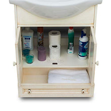 Shop Chic Arredo bagno decapè avorio con lavabo da 75 cm ante e cassetti