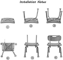 GNLIAN HUAHUA Sedili da Doccia Sgabelli Sgabello Blu Comfort Schienale Bath Chair Anziani/disabili/Incinta Regolabile in Lega di Alluminio da Bagno Sgabello Antiscivolo Presidente Max.136kg