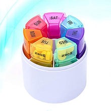 DOITOOL - Contenitore per pillole da viaggio, 7 pezzi, organizer portatile con 28 scomparti per pillole, per pillole, medicine, pillole, tablet, contenitore