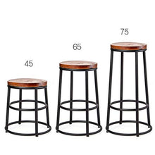 Sgabelli sgabelli cucina sgabelli per cucina Retro Sgabello metallo controtelaio Bar Chair Cucina Colazione Sedie da pranzo sedile in legno gambe metallo Pub Industrial Style sgabelli alti Brown