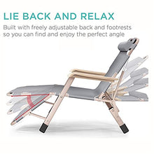 JFFFFWI Sedia Pieghevole a gravità Zero Sedia da Giardino Pieghevole reclinabile Sedia a Sdraio Sedia da Ufficio Portatile Sedia Relax con Supporto poggiatesta