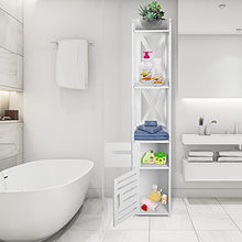 GOTOTOP Armadietto da bagno con 2 livelli ausiliari impermeabile, organizer per stanze, 120 x 22 x 22,5 cm