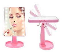 ZWH-Specchio per Il Trucco Specchio for Il Trucco, Regolabile A LED dello Schermo di Tocco di Ricarica USB 180 Gradi Rotativi Piazza Specchio da Toilette Cosmetici Strumenti