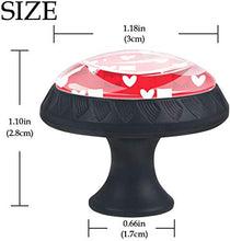 Love Heart Square bianco rosso colore Pomelli per Porta Set di 4 Pomelli per Mobili Manopole per Cassetti Cucina Armadio Vetro