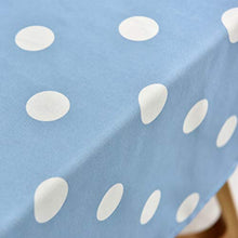 WSJIABIN Tovaglia per Decorazioni per la casa Tovaglia nordica Semplice Moderna Tessuto in Cotone Lino Piccoli Punti Blu freschi tovaglia da tè Impermeabile