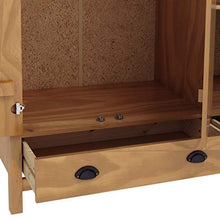 Cikonielf Armadio a tre ante con 2 cassetti e 5 ripiani per vestiti, camera da letto, casa, dimensioni: 127 x 50 x 170 cm