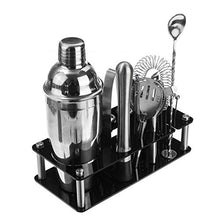 Wenzhihua Set di Miscelazione per Cocktail 18pcs 750ml Acciaio Inossidabile Acciaio Inossidabile Shaker Set Bevanda Mixer Bar Set Bar Fornie con Stand Cocktail Wine Bar ShakerStrumento A Barre