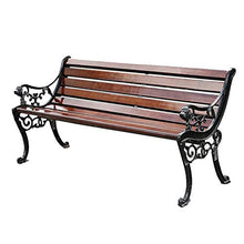 LXLH Panca da Giardino Panchina Panchina da Giardino Panchina da Giardino da Esterno, Panchina da Giardino Resistente alle intemperie con Schienale e braccioli, Panca da Veranda con Telaio in all