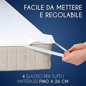 Dreamzie Coprimaterasso Matrimoniale Impermeabile 160x200 cm Made in EU & Oeko Tex - Coprirete Matrimoniale Adattato Anche per 160x190