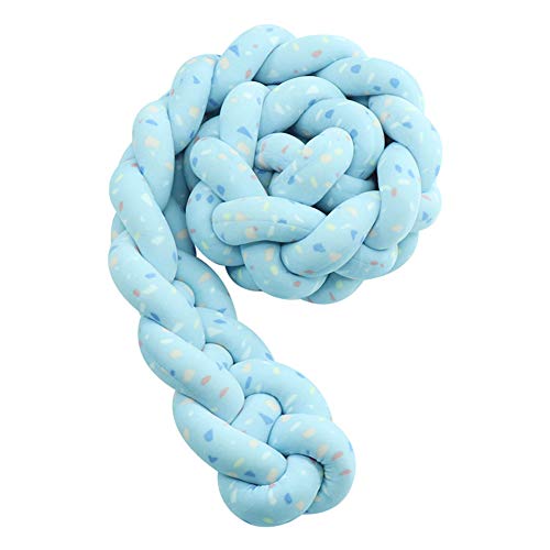 Zongha paracolpi Lettino paracolpi Culla Cuscino di Sicurezza Cuscini per divani Cuscino a Nodo Cuscino a Tre Fili Cuscino Decorativo per Divano 3m,Blue