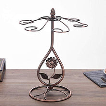 Wine Rack, Wine Rack stand Creative Glass Wine Freestanding Bancone metallo del vino del calice di vetro Scaffale con 6 ganci Rack WTZ012
