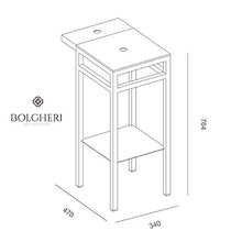 BOLGHERI BATHROOM Quadro Plus, Mobile Bagno in Acciaio Inox e Vetro Bianco Opaco, Consolle Bagno Utilizzabile con lavabo da appoggio, Barra Porta salviette, Dimensioni 340x340x770 mm