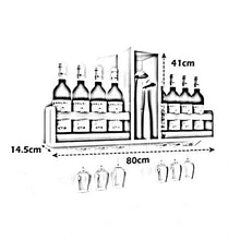 MEIDUO Cremagliera del Vino Scaffale da Parete per Armadio da Parete Moderno mensola Semplice Compilare Qualsiasi Spazio (Colore : Marrone)