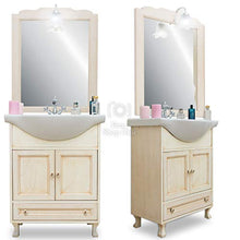 Shop Chic Arredo bagno decapè avorio con lavabo da 65 cm ante e cassetti