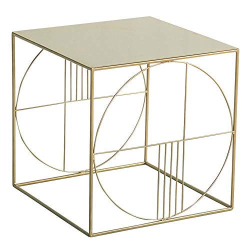JINKEBIN Tavolo Pieghevole Comodino Laterale Rack Tavolino da caffè tè Spuntino Tavolo for Le tabelle Divano Laterale Soggiorno (Dimensioni: 45 * 45 * 45cm (A))