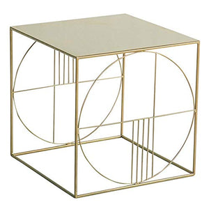 JINKEBIN Tavolo Pieghevole Comodino Laterale Rack Tavolino da caffè tè Spuntino Tavolo for Le tabelle Divano Laterale Soggiorno (Dimensioni: 45 * 45 * 45cm (A))