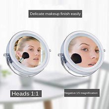 GHDAG - Specchio cosmetico da scrivania con ingrandimento 5x /10x, con LED