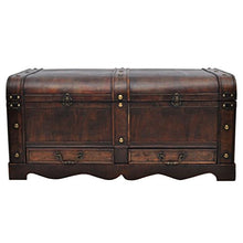 XINGLIEU Baule portaoggetti Marrone, Baule portaoggetti in Legno, Tavolo supplementare, 90 x 51 x 42 cm