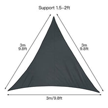 BFYDOAA - Tenda parasole triangolare, 3 x 3 x 3 m, anti-UV, impermeabile, per esterni, giardino, cortile, feste, tenda parasole da sole, resistente all'usura, impermeabile