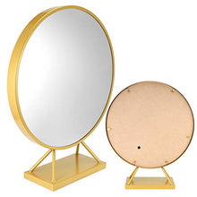 Snufeve6 Specchio per Il Trucco, Linee semplici ed Eleganti, morbide e Belle con Una Base, Specchio Rotondo con Superficie Grande e Resistente, per corridoio di casa, Bagno, Soggiorno