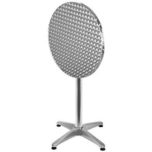 Tavolo alto pieghevole 2 in 1 in alluminio ed in acciaio regolabile in altezza 70 cm o 115 cm diametro 60 cm