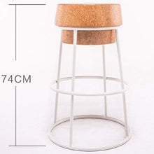 Luce di Alta qualità e Bellezza Sedia da caffè Moderna Semplice nordica for Il Tempo Libero in Legno di Quercia con Sgabello da Bar (Telaio Nero 45 cm) Seat Seduta in Legno Morbido + Ferro da Stiro