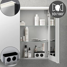 FACKELMANN B.Perfekt - Set di mobili da bagno, 2 pezzi, con mobiletto in ceramica, 100 cm e armadietto a specchio a LED