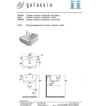 Galassia Lavabo sospeso monoforo Meg 11 65x44xh22,5cm Bianco