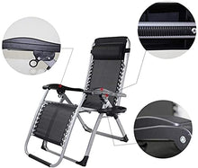 Lettini prendisole Reclinabili, reclinabili Zero Gravity Chair Lettino prendisole pieghevole, con batuffolo di cotone Sedia a sdraio Giardino per persone pesanti Spiaggia all'aperto Prato Campeggio Su