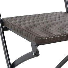 vidaXL 2X Sedie da Giardino Pieghevoli HDPE e Rattan Marrone Seduta Seggiole