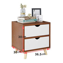 JXZO Doppia Disegna 48 * 35 * 15 Semplice Comodino Camera da Letto Deposito Cabined Armadio Blocchetto in Legno massello Piccolo Appartamento Cabina Armadio (Color : Warm White)