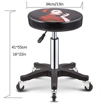 Sgabello Industriale con Ruote，Sgabello Regolabile con Modello Monroe Similpelle Posto a Sedere，Altezza Regolabile 41-55 cm，capacità di Carico 160 kg，Sgabello UfficioPer Beauty Salon Kitchen Spa, Sga