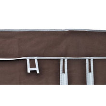 Lingjiushopping Armadio pieghevole marrone Dimensioni: 110 x 45 x 175 cm, materiale: tessuto non tessuto, tubo di acciaio.