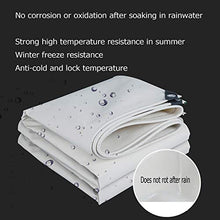 HAOXIANG Telo di Tela Cerata Impermeabile Tela di Canapa Positiva Resistenza all'Usura PVC Inverso Resistenza A Strappo/Strappo per Tenda, Barca, Piscina, Rimorchio E Camion, 500 G/M²,Bianca,4mx5m