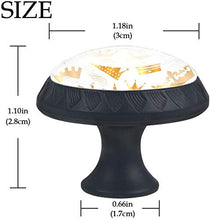 Golden Queen Princess Crowns Pattern Pomelli per Porta Set di 4 Pomelli per Mobili Manopole per Cassetti Cucina Armadio Vetro